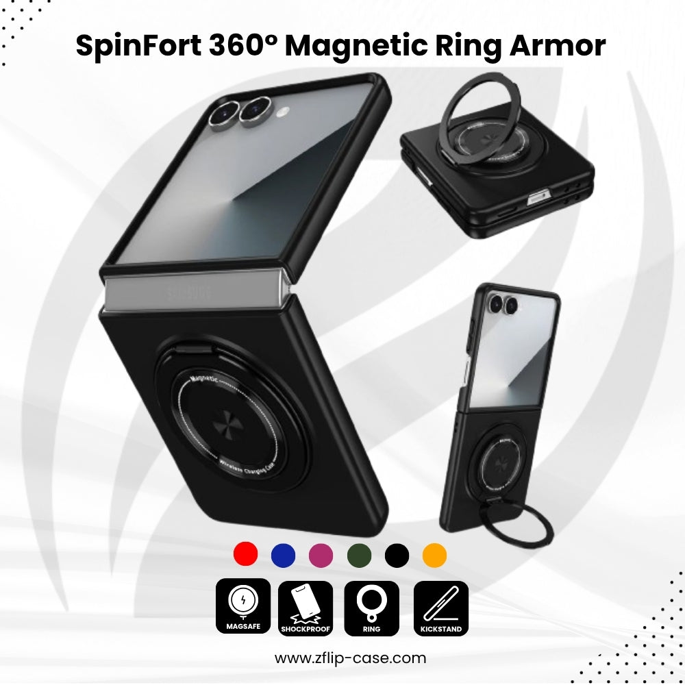 SpinFort Flip 7,6,5,4 360° Magnetic Ring Armor  Case