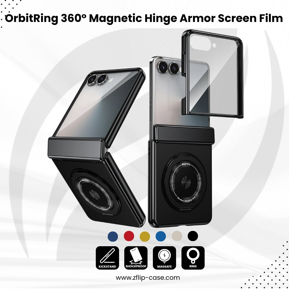 OrbitRing Flip 7, 6, 5, 4 – 360° Magnetic Hinge Armor Screen Film Case