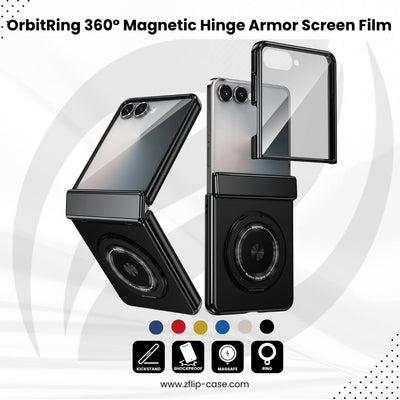 OrbitRing Flip 7, 6, 5, 4 – 360° Magnetic Hinge Armor Screen Film Case