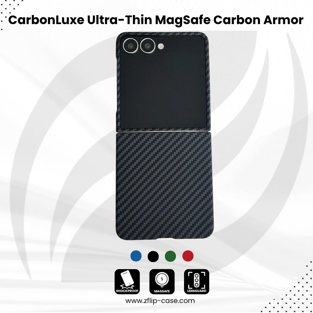 CarbonLuxe Flip series Ultra-Thin MagSafe Carbon Armor Case