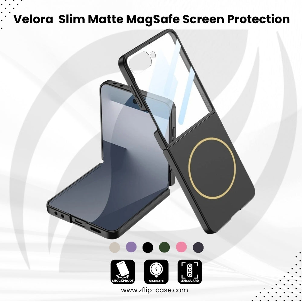 Velora Flip 7, 7 FE, 6 – Slim Matte MagSafe Screen Protection Case