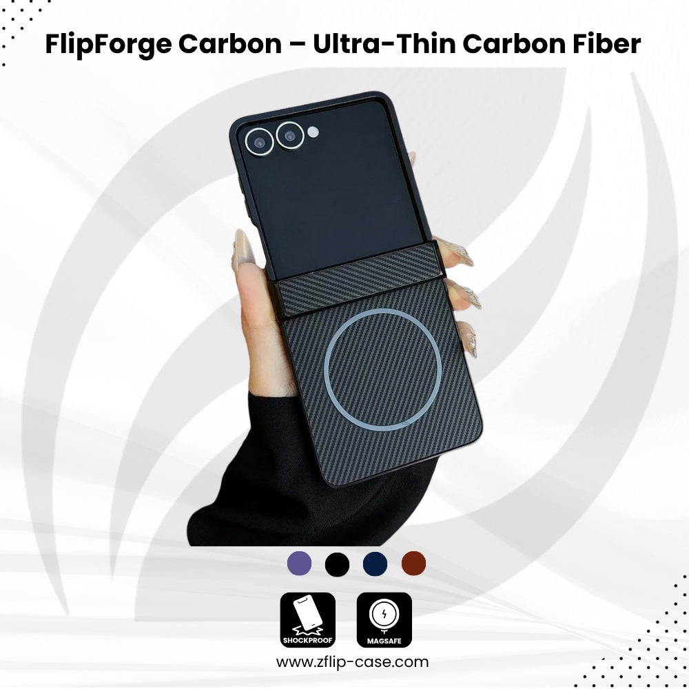FlipForge Carbon – Ultra-Thin Carbon Fiber Z Flip Case