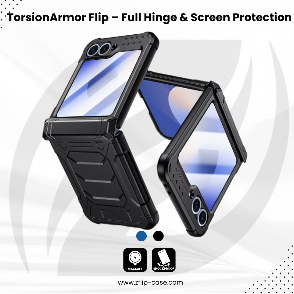 TorsionArmor Flip – Full Hinge & Screen Protection Case for Z Flip 6, 5