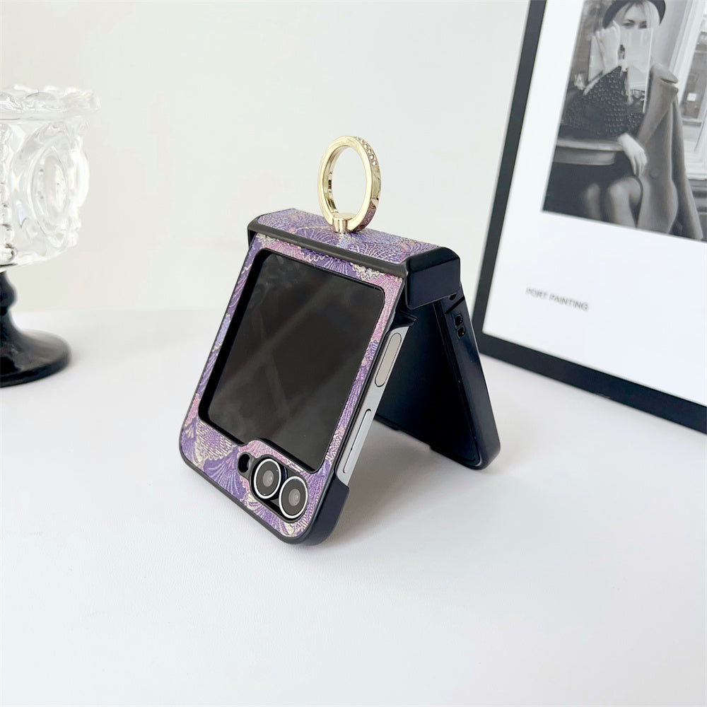 GlamRing Z Flip 6, 5 Luxury Shockproof Ring Stand Case