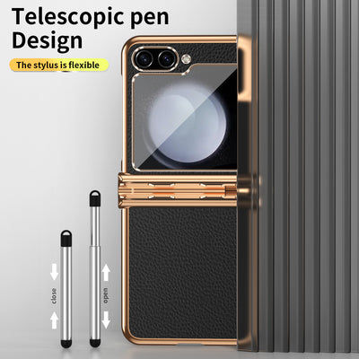 LuxeLychee Flip  6, 5, 4, 3  Magnetic Hinge & Pen Slot Case