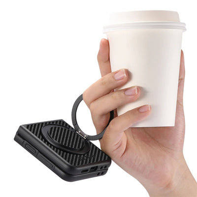 CarbonEffect Flip 7, 6, 5 Matte Leather Magnetic Ring Case