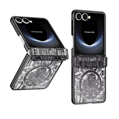 MechaLux Flip 7,6,5,4 – Electroplated Clear Armor Case