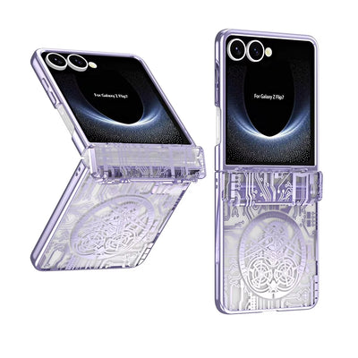 MechaLux Flip 7,6,5,4 – Electroplated Clear Armor Case