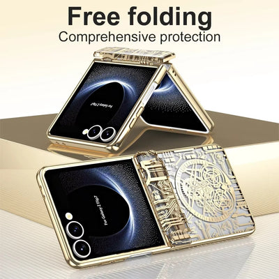 MechaLux Flip 7,6,5,4 – Electroplated Clear Armor Case