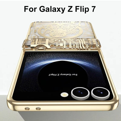 MechaLux Flip 7,6,5,4 – Electroplated Clear Armor Case