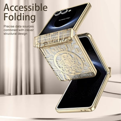 MechaLux Flip 7,6,5,4 – Electroplated Clear Armor Case