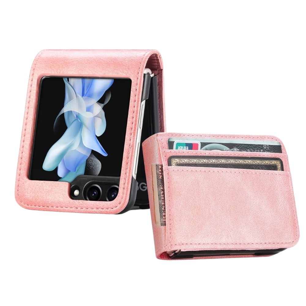 FlexiLeather Z Flip 6, 5 Shockproof Leather Case