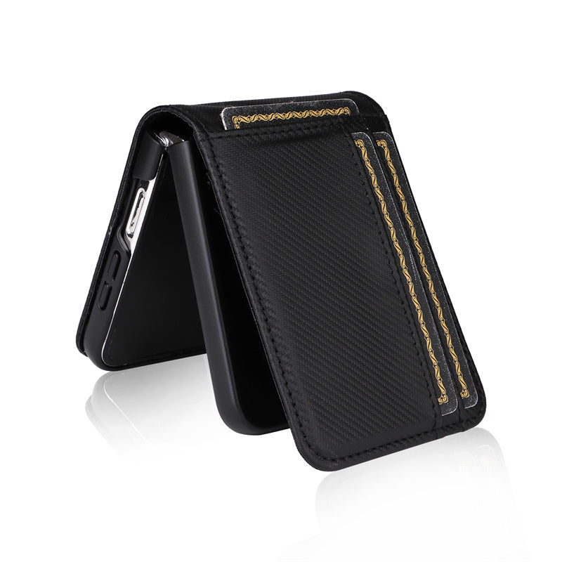 RegalFlip Carbon Wallet Cover - Z Flip 6 & 5 Multi-Card Slot Case