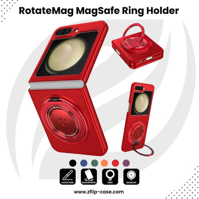 RotateMag Z Flip 6, 5, 4, 3 MagSafe Ring Holder Case