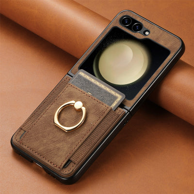 Z Flip 6 Vintage Leather Case